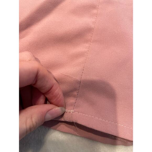 TCEC Faux Fur Blouse Pink Women's S Small Short Sleeve Solid Minimalist Boxy Top - Picture 6 of 9